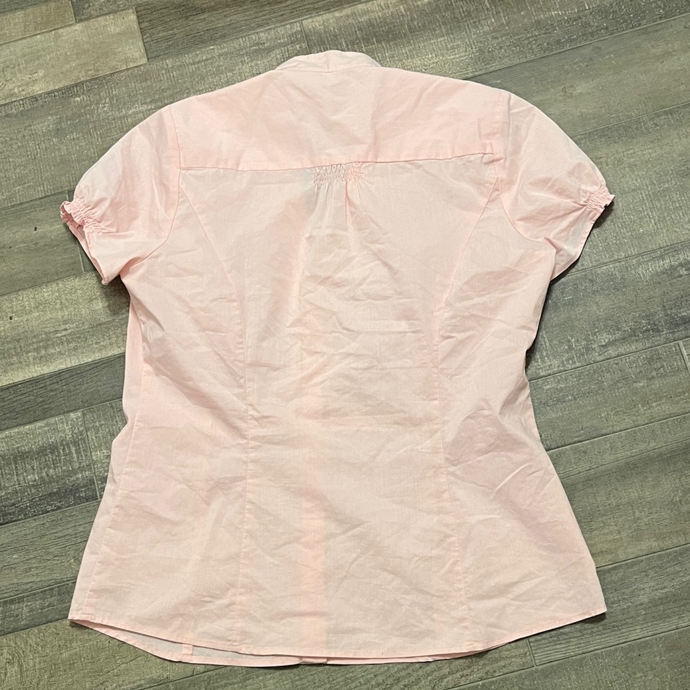 Denver Hayes Soft Pink Ruffled Button Down Shirt - Picture 8 of 10